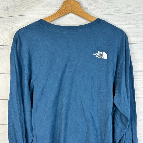 The North Face TNF Mens size Large Half Dome Long Sleeve Graphic T-Shirt Blue - Picture 5 of 9
